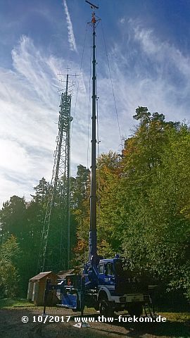 Aufbau des Mastkraftwagen (MastKW) Gelnhausen im RP T&uuml;bingen 
