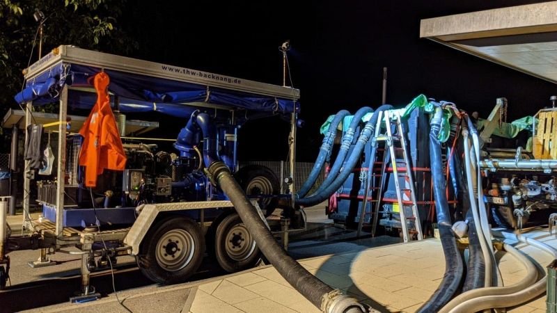 B&ouml;rger Pumpe der FGr WP Backnang im Einsatz