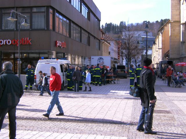 Koordination der Einsatzkr&auml;fte durch die FK Balingen