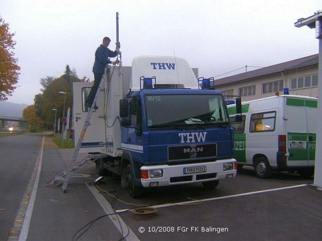 Aufbau des F&uuml;KomKW in Albstadt-Ebingen, Antennenmontage
