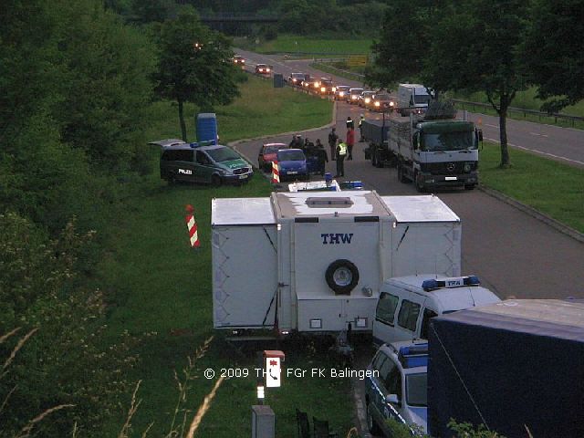 Stau auf der Bundesstra&szlig;e